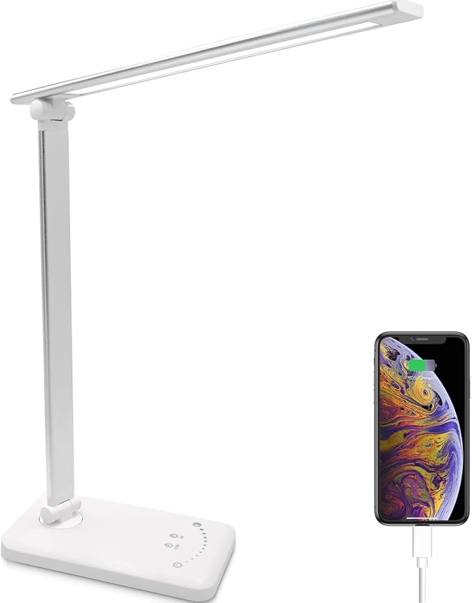 SLATOR Flexo LED Escritorio con USB y Temporizador